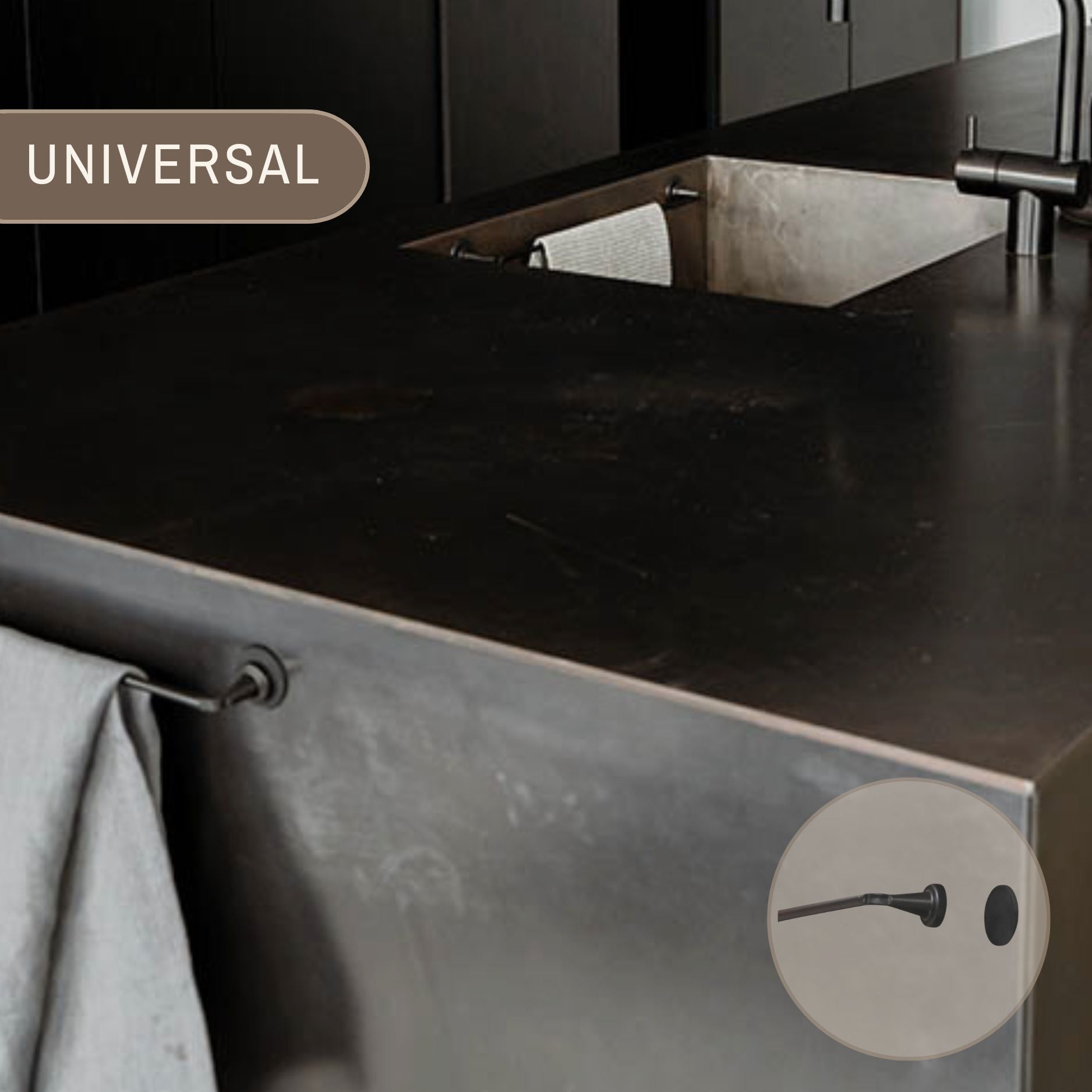 UNIVERSAL- Magnetisk karklud holder | Selvklæb metalplade